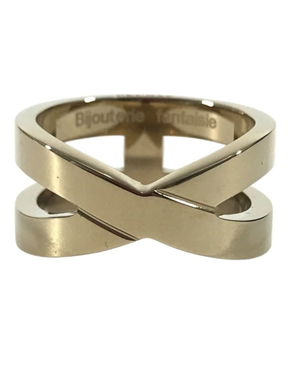 Hermes Scarf Ring Ribbon Metal Gold
